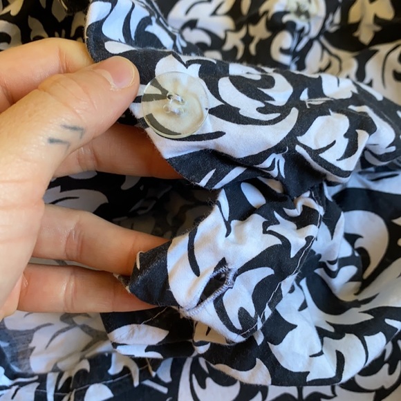 Black and white damask patterned duvet cover - Picture 7 of 8